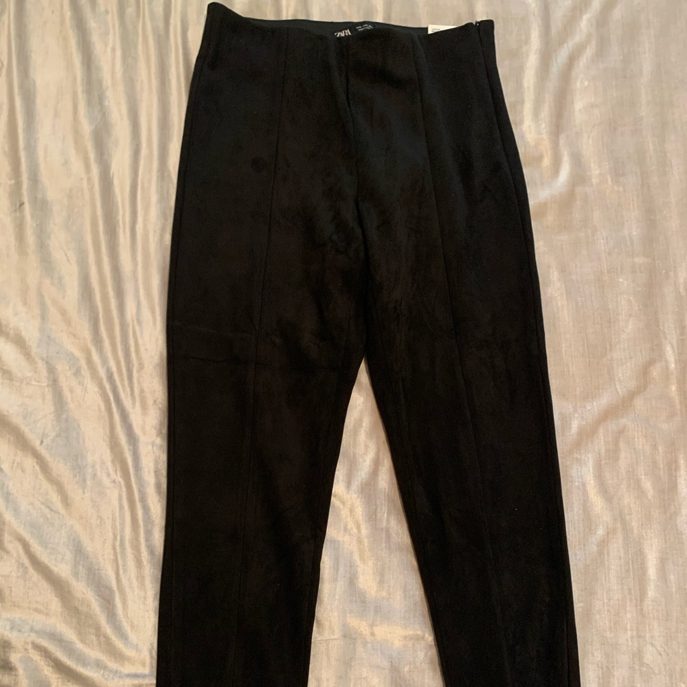 Faux suede leggings